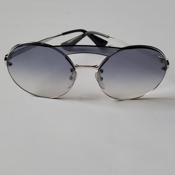 Prada Round Sunglasses in Gray/Silver - Picture 4 of 14